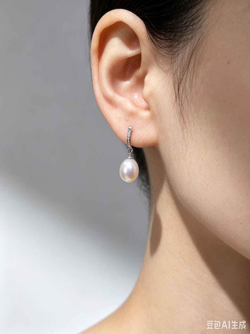Nova Pearl Hoop Earrings