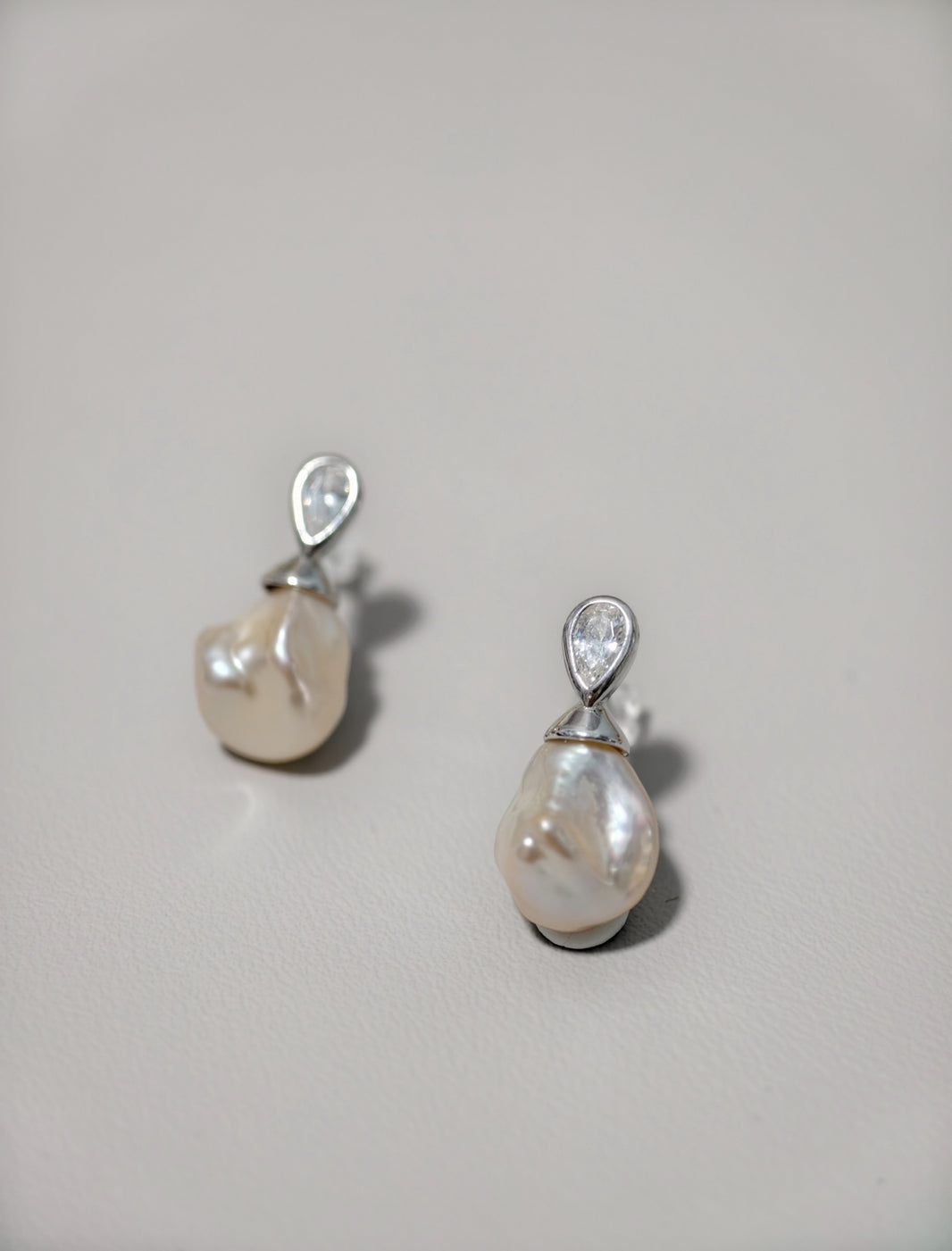 Teardrop Baroque Pearl Earrings