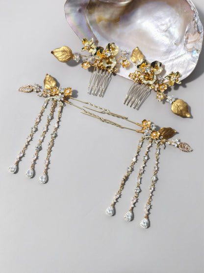 Aureum Blossom
Step-Shake Hair Pins
