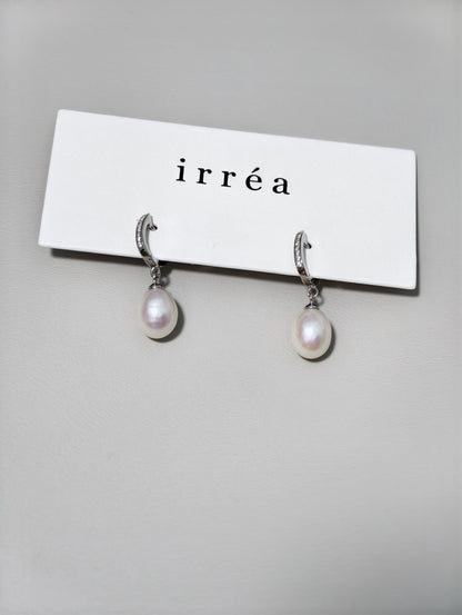 Nova Pearl Hoop Earrings